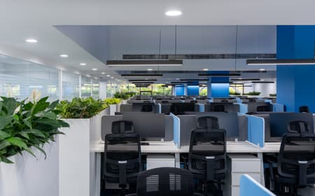 Blue Grid Workspace
